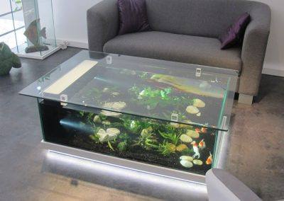 table basse aquarium sur mesure