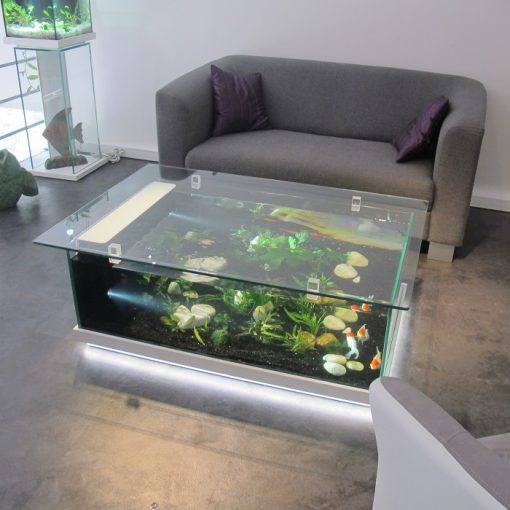table basse aquarium sur mesure